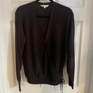 NWOT Women's Wrap Sweater Chocolate-Large